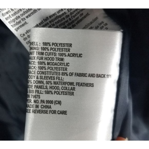 Michael Michael Kors Women's Sz. XS Fur Hooded Down Double Zip Navy Coat NWT - Picture 5 of 7